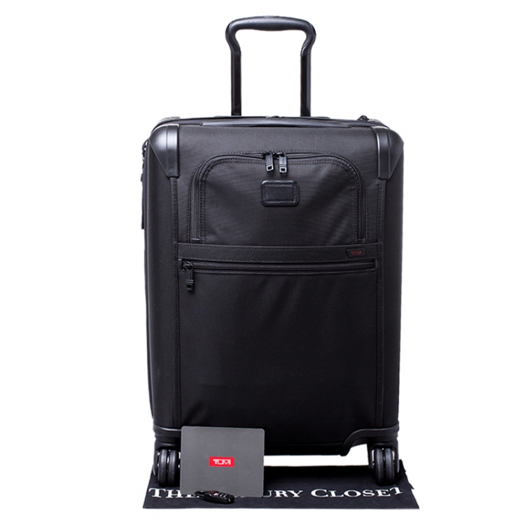 Pre Owned TUMI Black Nylon Alpha 2 Rolling Suitcase