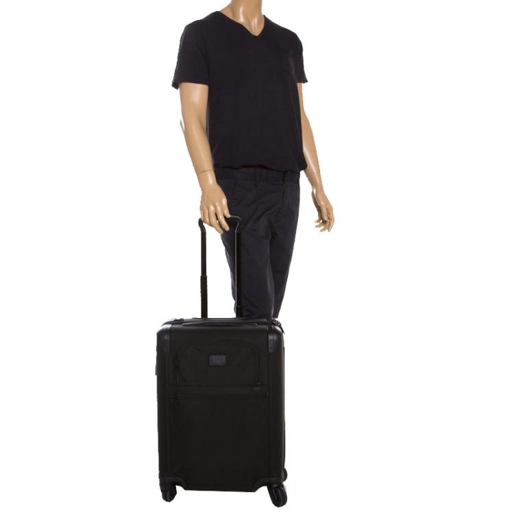 Pre Owned TUMI Black Nylon Alpha 2 Rolling Suitcase