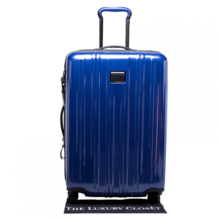Pre Owned TUMI Blue PVC V3 Rolling Suitcase
