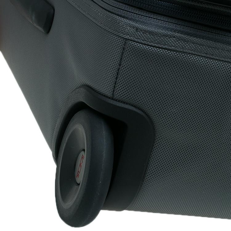 Pre Owned Tumi Grey/Orange Nylon Alpha 2 Expandable 2 Wheel Carry On Luggage