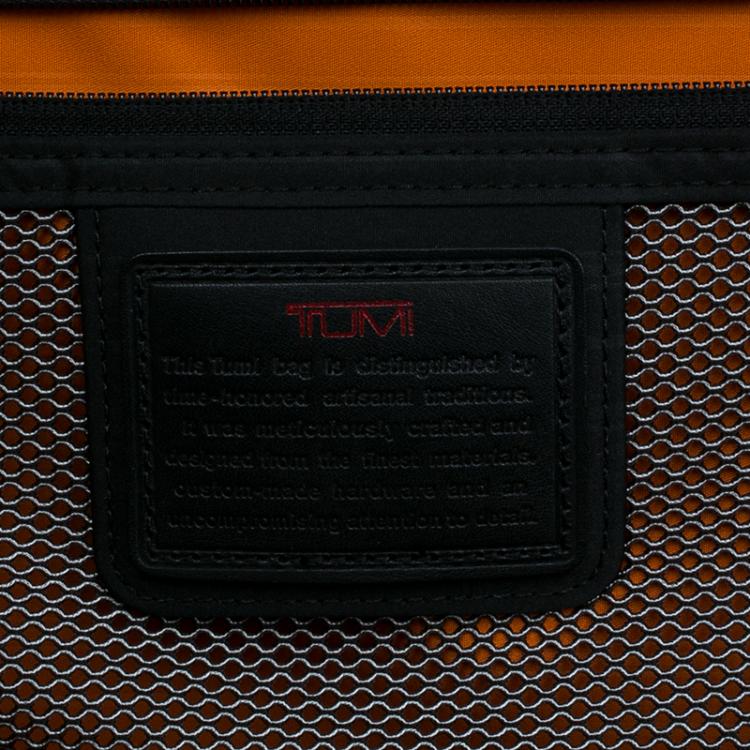 Pre Owned Tumi Grey/Orange Nylon Alpha 2 Expandable 2 Wheel Carry On Luggage