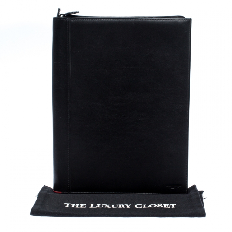 Pre Owned TUMI Black Leather Document Holder 