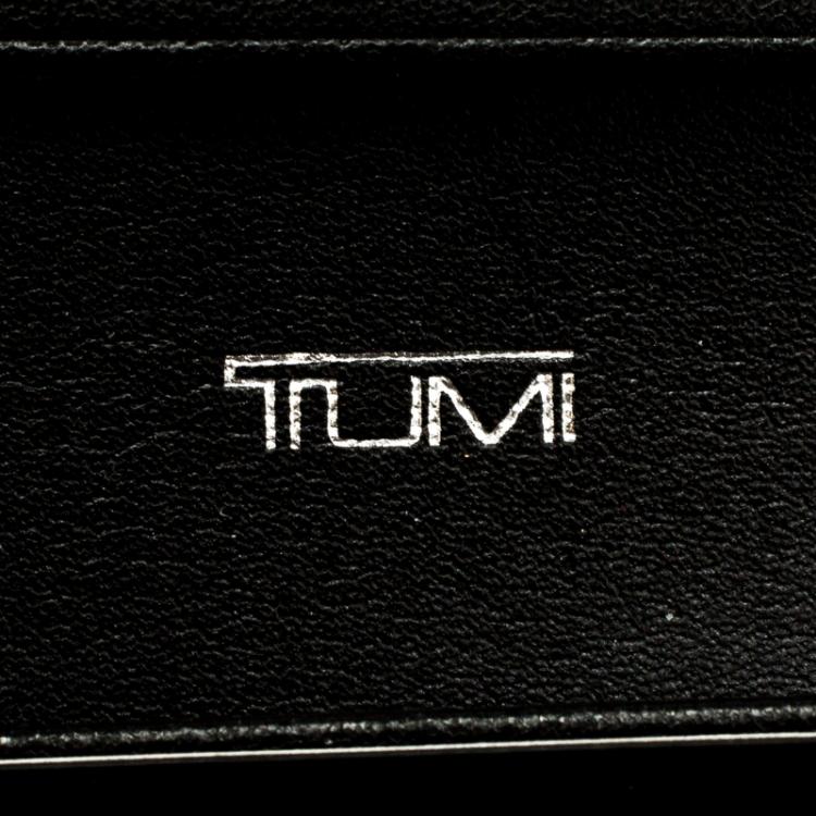 Pre Owned Tumi Burgundy Leather Card Case 
