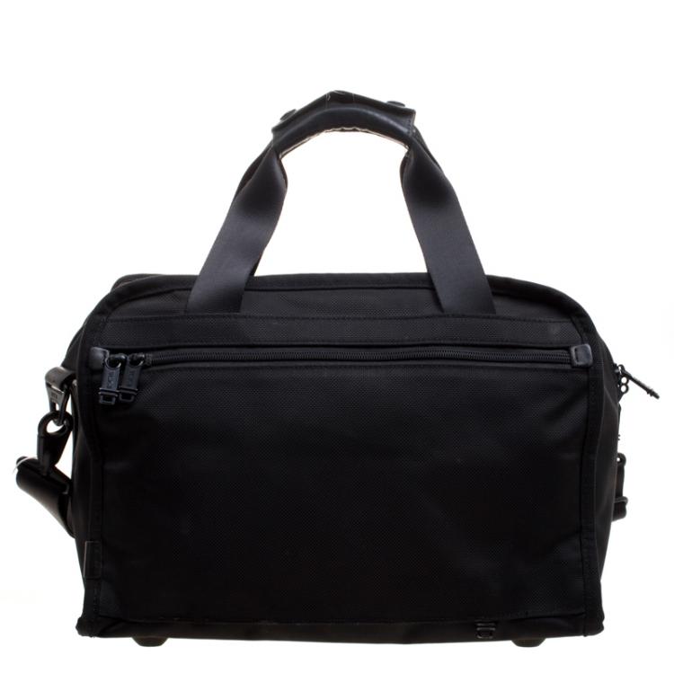 Pre Owned Tumi Black Nylon Portfolio Alpha Duffle Bag