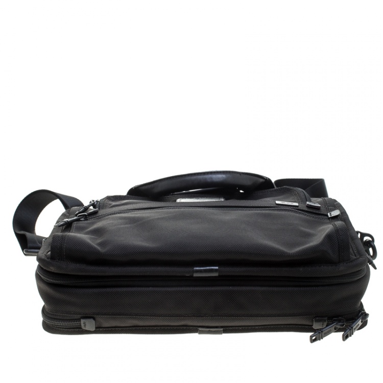 Pre Owned Tumi Black Nylon Alpha T-Pass Expandable Laptop Bag