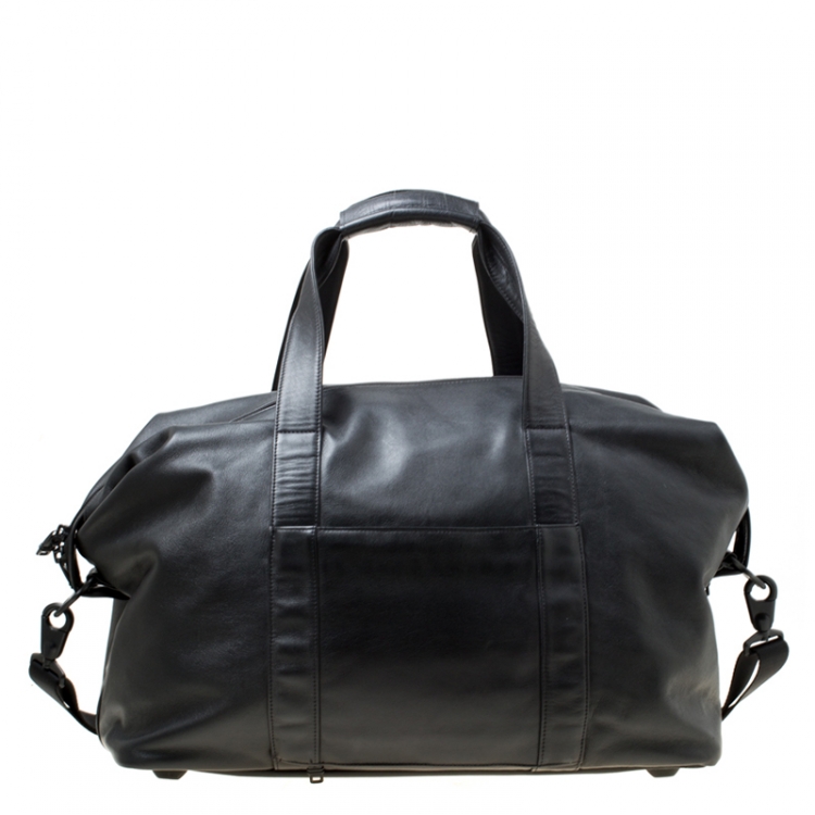 Pre Owned TUMI Black Leather Alpha II Duffel Bag