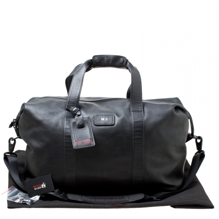 tumi leather duffel bags