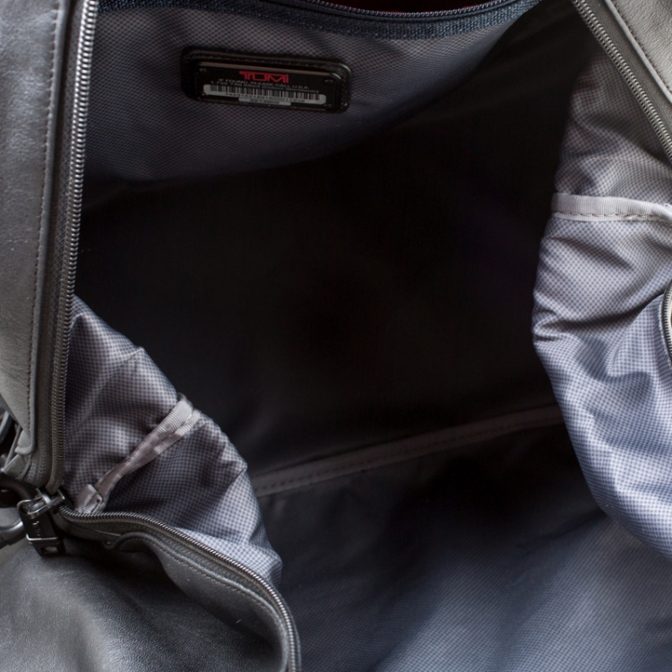 Pre Owned TUMI Black Leather Alpha II Duffel Bag