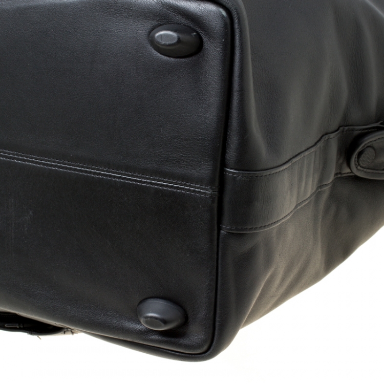 Pre Owned TUMI Black Leather Alpha II Duffel Bag