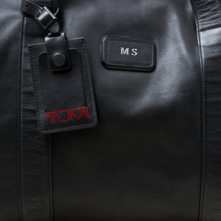 Pre Owned TUMI Black Leather Alpha II Duffel Bag