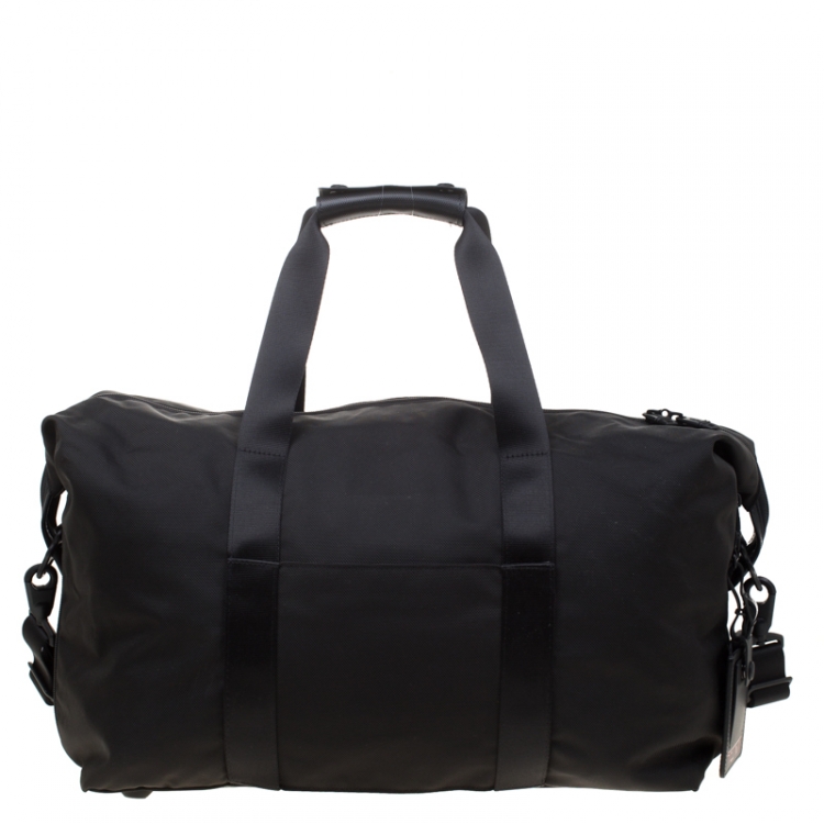 Pre Owned TUMI Black Nylon Alpha 2 Double Expansion Duffel Bag