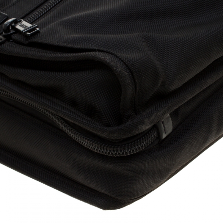 Pre Owned Tumi Black Nylon Alpha T-Pass Expandable Laptop Briefcase