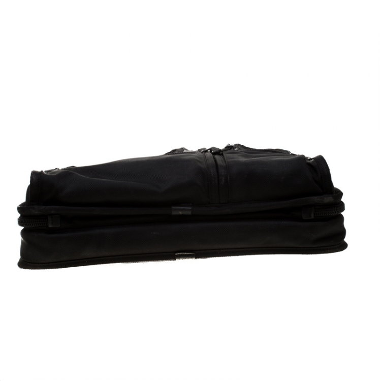 Pre Owned Tumi Black Nylon Alpha T-Pass Expandable Laptop Briefcase