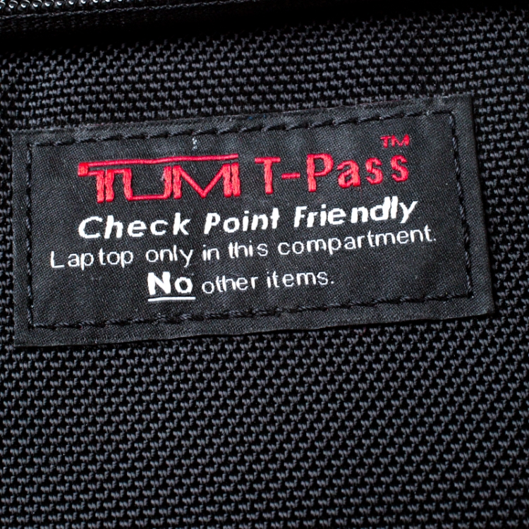 Pre Owned Tumi Black Nylon Alpha T-Pass Expandable Laptop Briefcase
