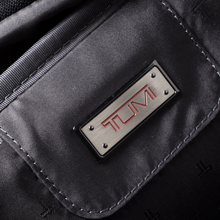 Pre Owned Tumi Black Canvas Alpha Compact Wheeled Brief Trolley
