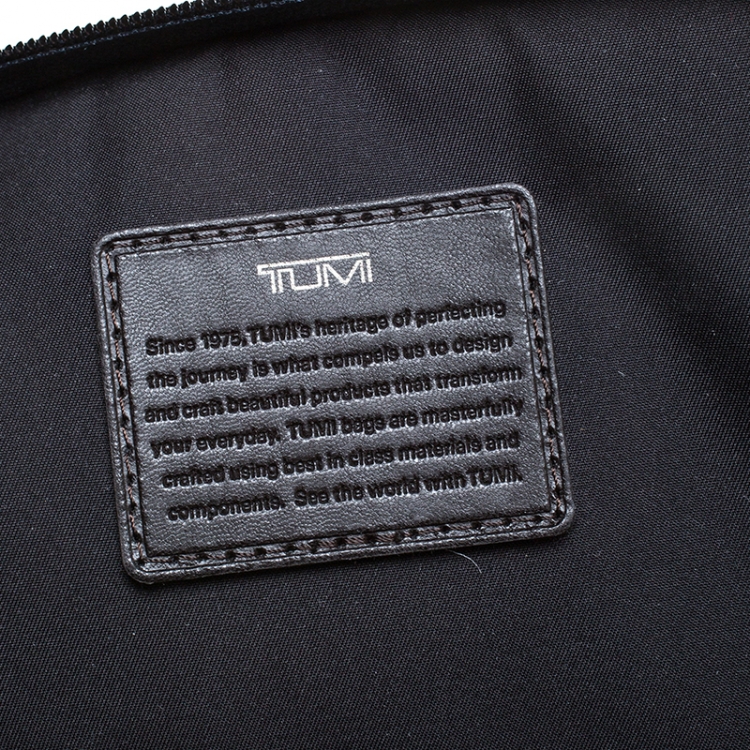 Pre Owned Tumi Blue/Brown Nylon Saratoga Sling Backpack
