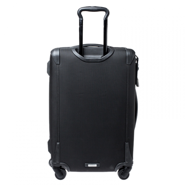 Pre Owned TUMI Black Nylon 4 Wheel Alpha II Short Trip Expandable Packing Case Luggage