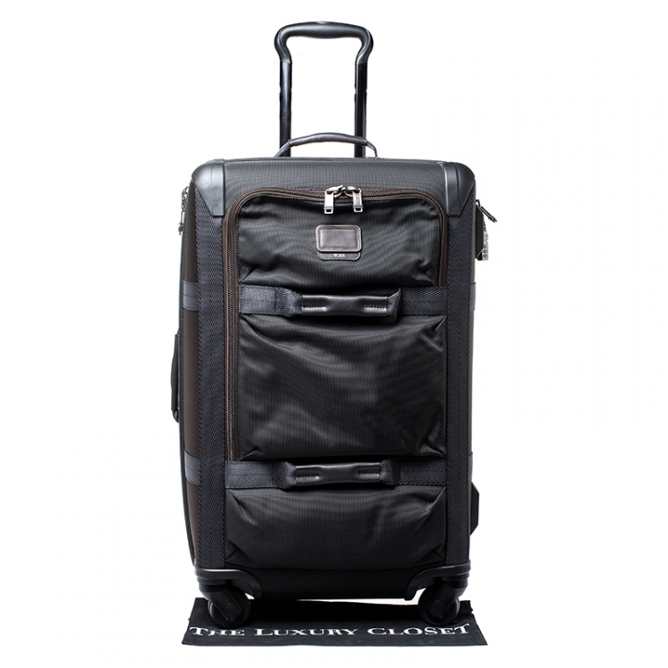 Pre Owned TUMI Black/Brown Nylon 4 Wheel Henderson Short Trip Expandable Luggage