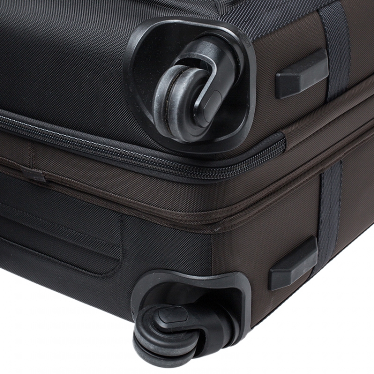 Pre Owned TUMI Black/Brown Nylon 4 Wheel Henderson Short Trip Expandable Luggage