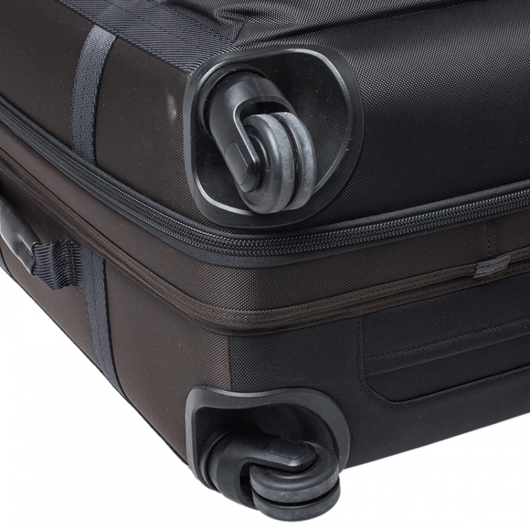 Pre Owned TUMI Black/Brown Nylon 4 Wheel Henderson Short Trip Expandable Luggage