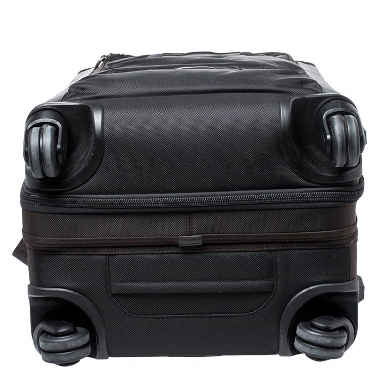 Pre Owned TUMI Black/Brown Nylon 4 Wheel Henderson Short Trip Expandable Luggage