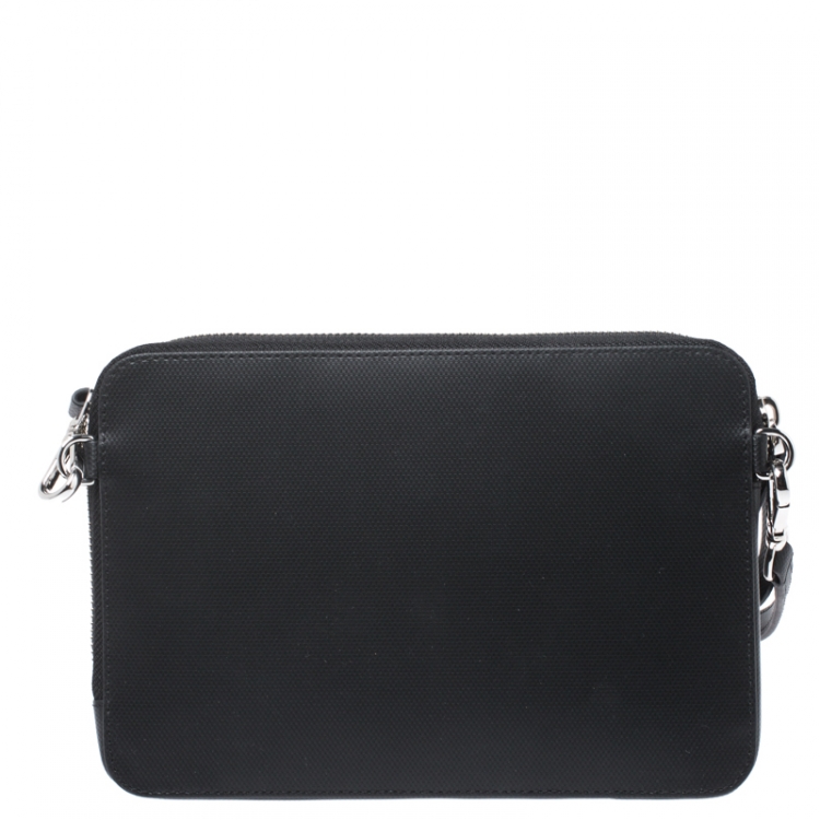 Pre Owned Tumi Black Leather Crossbody Bag 