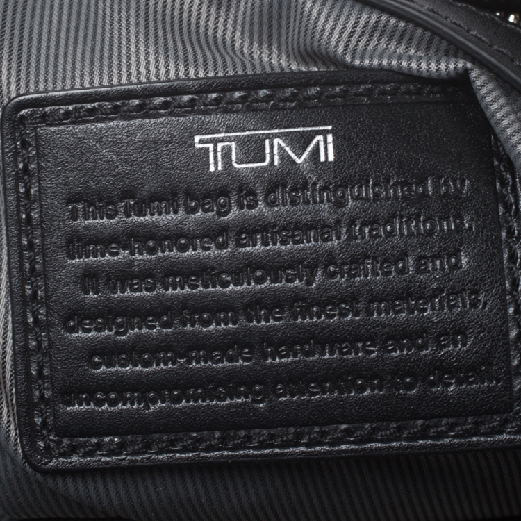 Pre Owned TUMI Black Nylon and Leather Messenger Bag