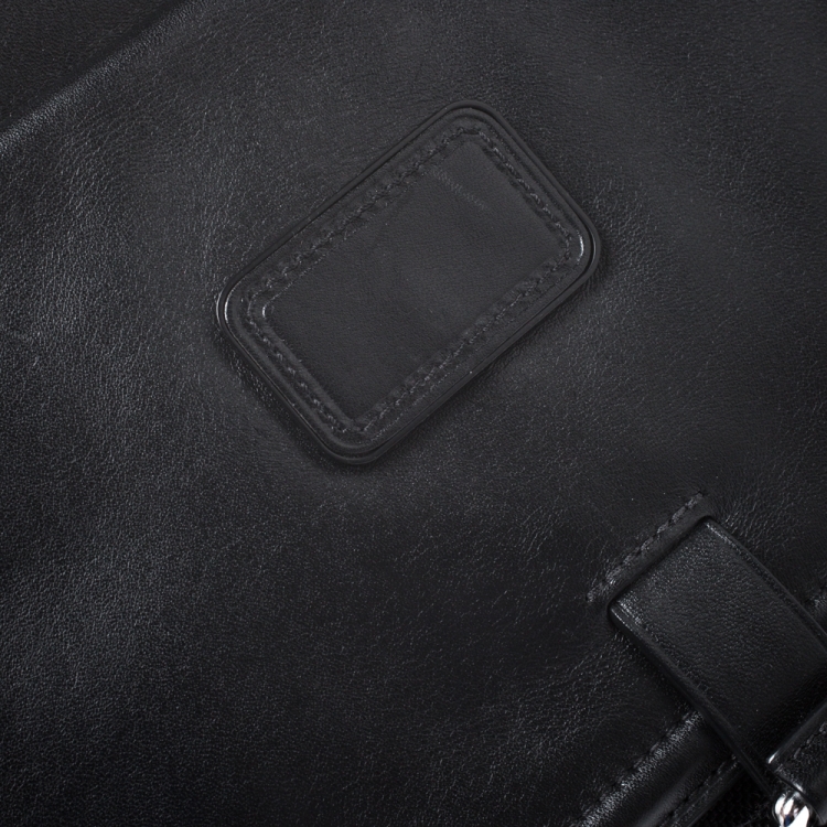 Pre Owned TUMI Black Nylon and Leather Messenger Bag