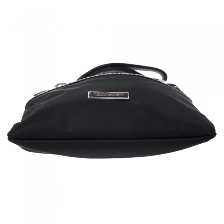 Pre Owned Tumi Black Nylon and Leather Crossbody Bag