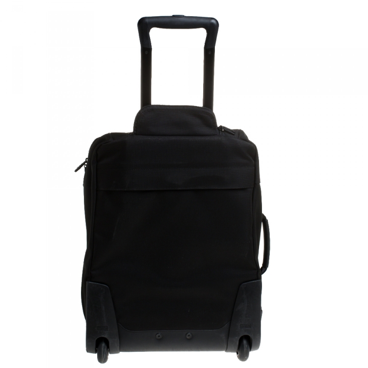 Pre Owned Tumi Black Nylon Alpha II 2 Wheel Luggage 50