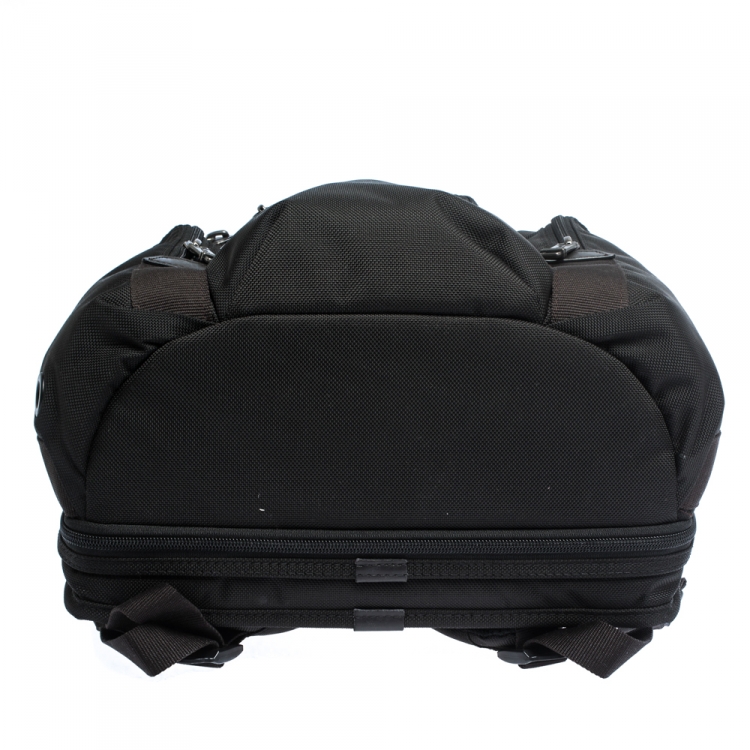 Pre Owned Tumi Black Nylon and Leather Nickerson 3 Pocket Expansion Backpack