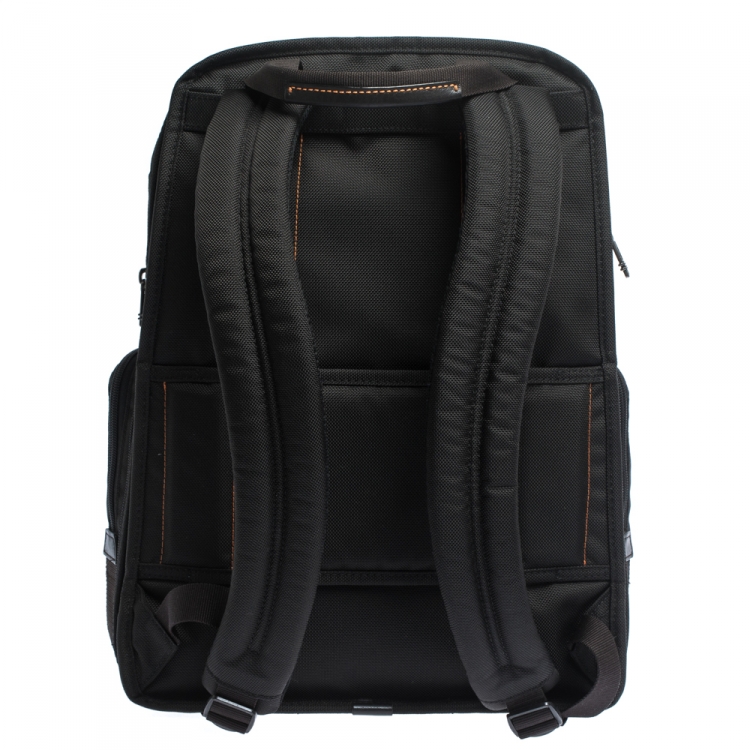 Pre Owned Tumi Black Nylon and Leather Nickerson 3 Pocket Expansion Backpack