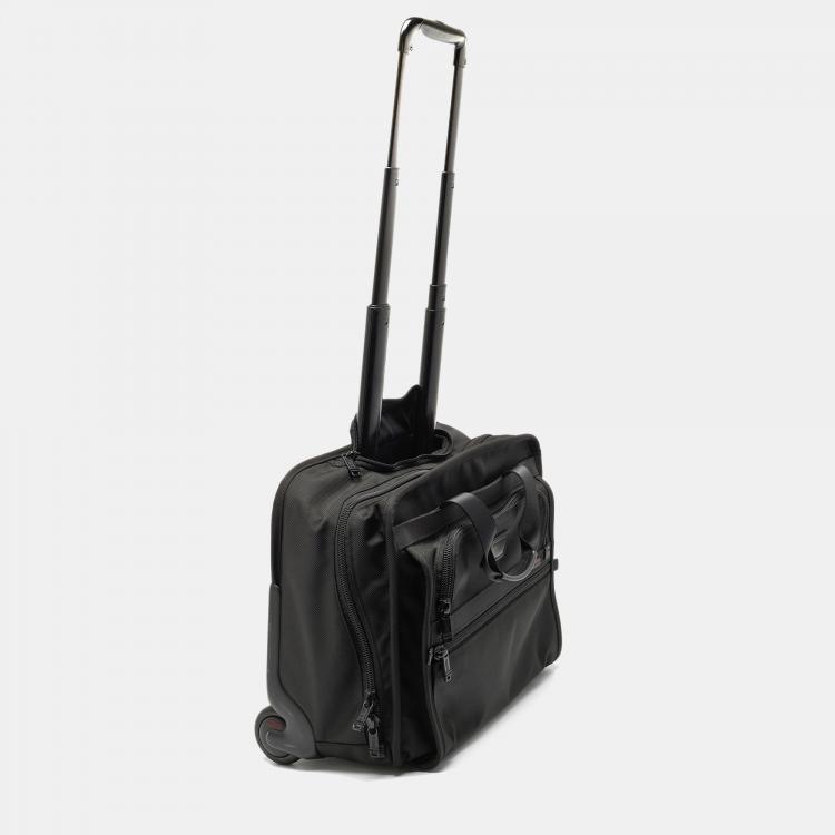 Pre Owned TUMI Black Nylon Deluxe 2 Wheeled Alpha Laptop Briefcase