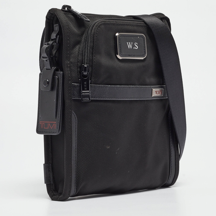 Pre Owned TUMI Black Nylon Alpha 3 Small Pocket Bag 