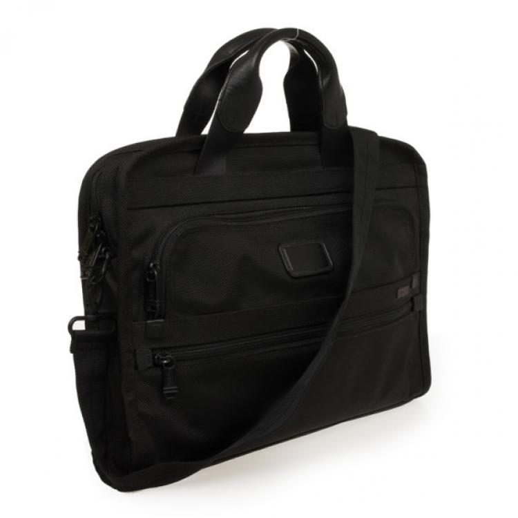 Pre Owned TUMI Black Slim Large Screen Laptop Briefcase