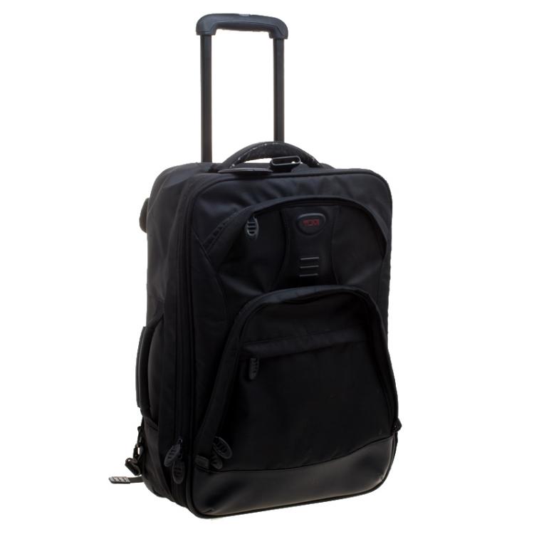 Pre Owned Tumi Black Nylon T2 Wheeled Backpack