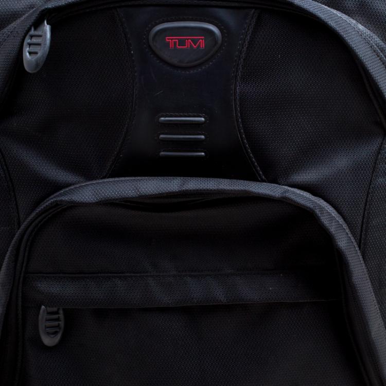Pre Owned Tumi Black Nylon T2 Wheeled Backpack
