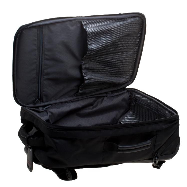 Pre Owned Tumi Black Nylon T2 Wheeled Backpack