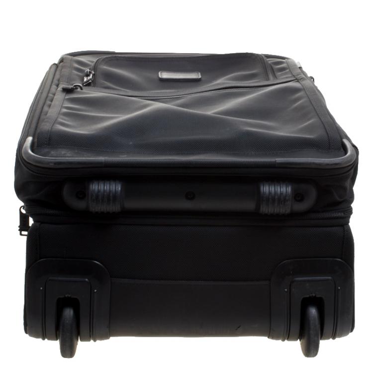 Pre Owned Tumi Black Nylon Ballistic Carry on Rolling Luggage