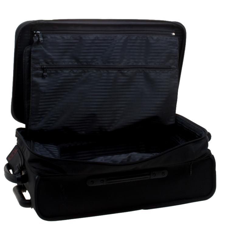 Pre Owned Tumi Black Nylon Ballistic Carry on Rolling Luggage