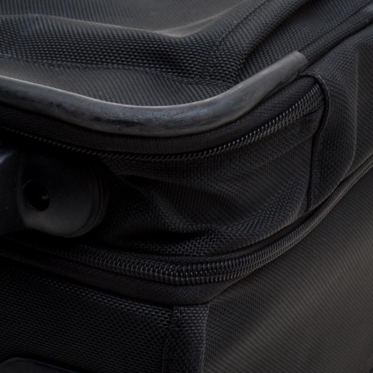 Pre Owned Tumi Black Nylon Ballistic Carry on Rolling Luggage