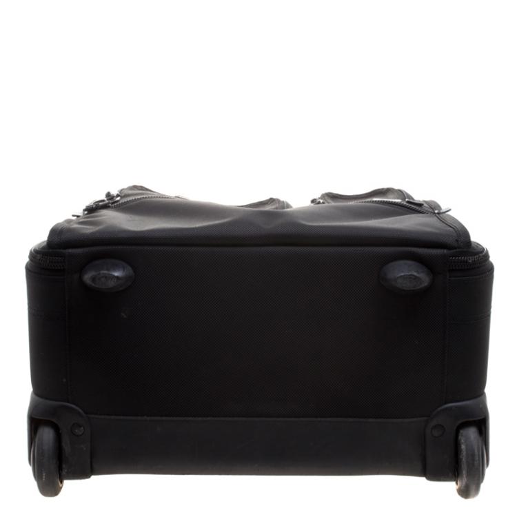 Pre Owned Tumi Black Nylon Alpha Two Wheel Deluxe Brief Luggage