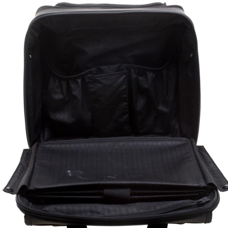 Pre Owned Tumi Black Nylon Alpha Two Wheel Deluxe Brief Luggage