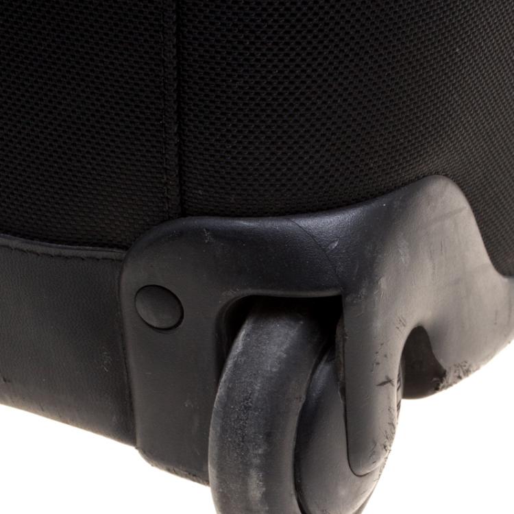 Pre Owned Tumi Black Nylon Alpha Two Wheel Deluxe Brief Luggage