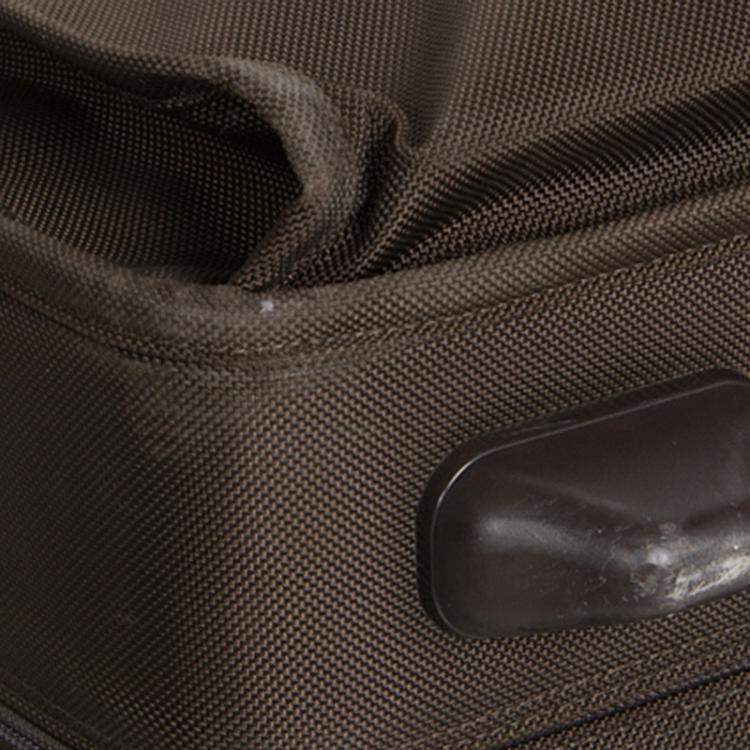Pre Owned Tumi Brown Nylon Carry On Garment Rolling Suitcase 55cm