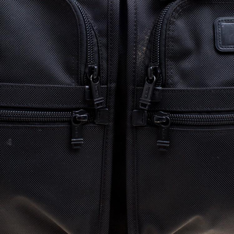 Pre Owned Tumi Black Nylon Carry On Garment Rolling Suitcase