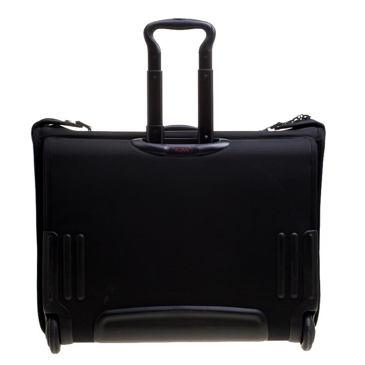 Pre Owned Tumi Black Ballistic Nylon 2 Wheeled Carry-on Alpha Extended Garment Bag