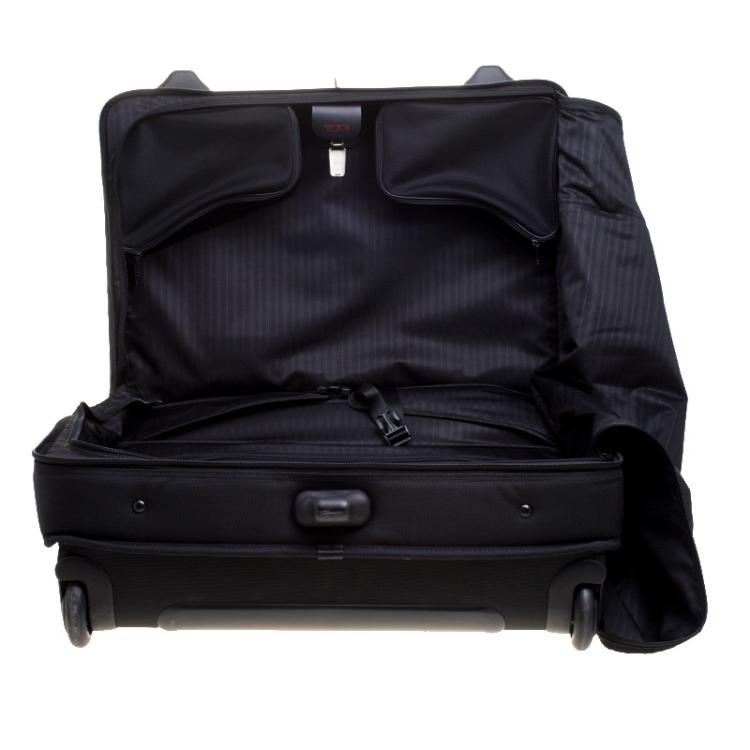 Pre Owned Tumi Black Ballistic Nylon 2 Wheeled Carry-on Alpha Extended Garment Bag