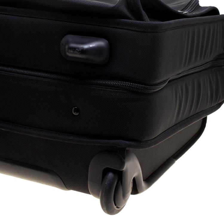 Pre Owned Tumi Black Ballistic Nylon 2 Wheeled Carry-on Alpha Extended Garment Bag