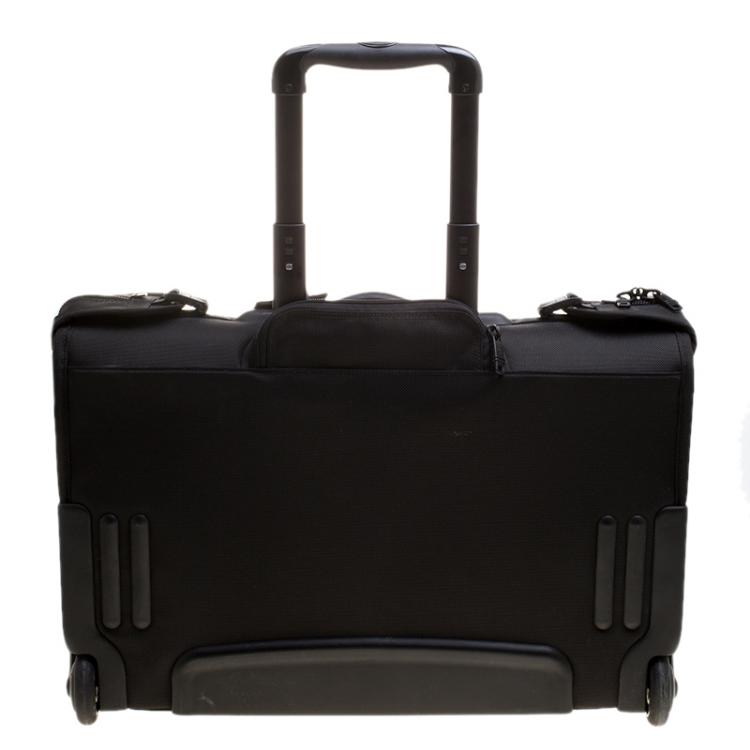 Pre Owned Tumi Black Ballistic Nylon 2 Wheeled Carry-on Alpha Garment Bag